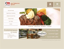 Tablet Screenshot of amfoodsgroup.com